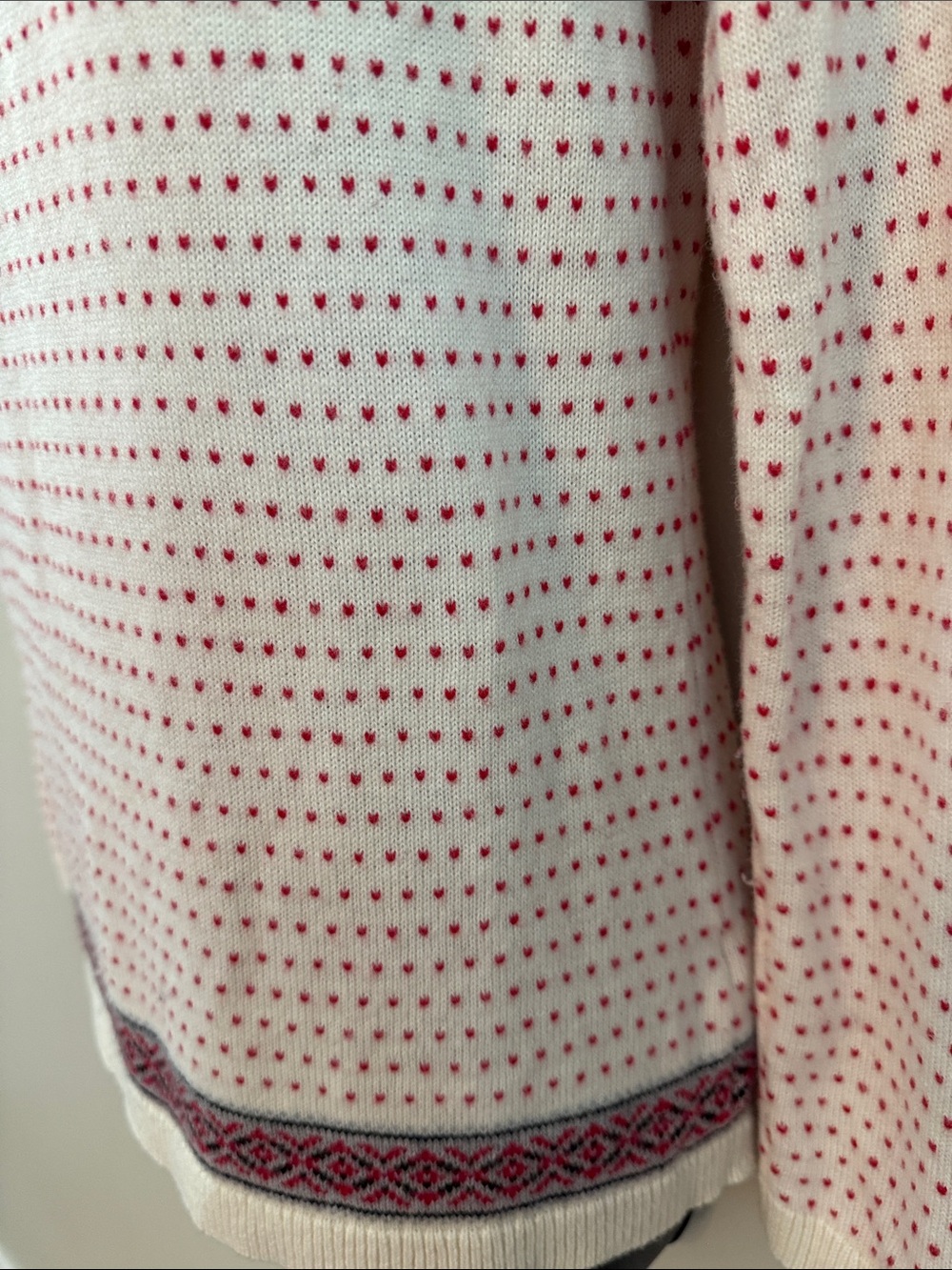 Talbots Cream and Pink Fair Isle Crewneck Sweater - Picture 7 of 14
